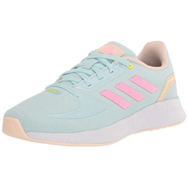 Imagem de adidas Tênis de corrida unissex infantil Runfalcon 2.0, Quase Azul/Rosa Feixe Laranja/Bliss, 7 Big Kid