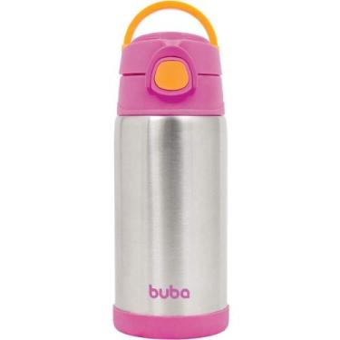 Imagem de Garrafinha Térmica Inox 400ml Rosa Buba