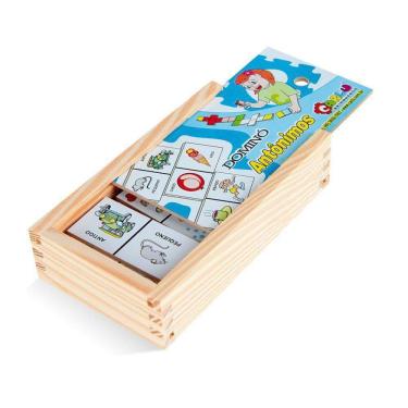 Imagem de Dominó Antônimos Carlu 28 Peças Madeira 1033