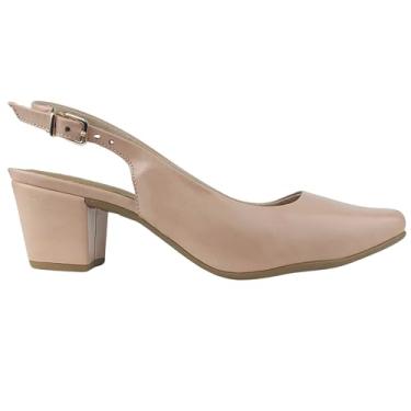 Imagem de Slingback Conforto Firezzi Scarpin Salto Médio (Rosa, BR, Adulto, Numérico, 34)