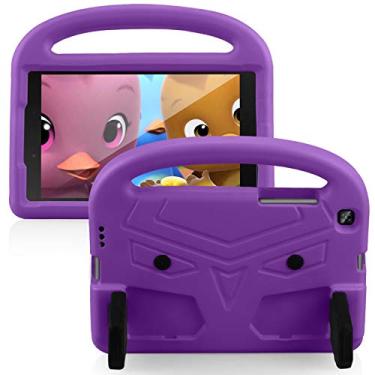 Imagem de UUcovers Capa infantil para Galaxy Tab A 20.3 cm 2019 modelo (SM-T290/T295/T297) com alça/suporte, à prova de choque, leve, capa protetora para Samsung Galaxy Tab A 8.0 2019 sem S Pen, roxo
