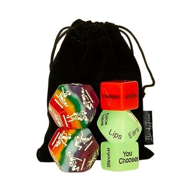 Imagem de Ile-de-Jeux Mulheres, 5 dados eróticos para casais. Dados de amor impertinentes, noite de jogo para adultos, posições sexuais, brinquedo de presente para namorados lésbicos. Romance gay.