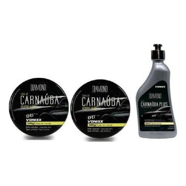Imagem de 2 Ceras De Carnauba Hybrid + 1 Cera De Carnauba Plus Vonixx
