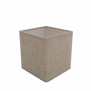 Imagem de Cúpula em tecido quadrada abajur luminária cp-4224 16/16x16cm rustico 