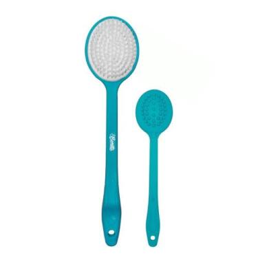 Imagem de Escova De Banho Cabo Longo P/ Lavar As Costas Linha Bonitta, Verde