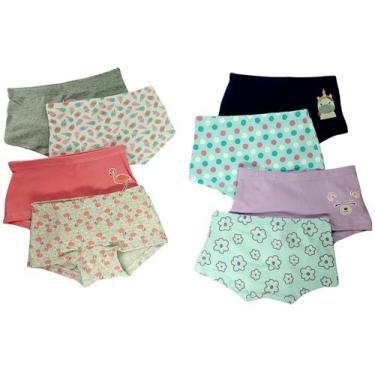 Imagem de Calcinha Infantil Boxer Box Short Shortinho Kit Com 4 Lindas Peças - F