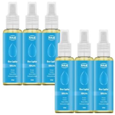 Imagem de Kit 6 Óleo De Argan Reconstrução Capilar 120Ml - Pepilon