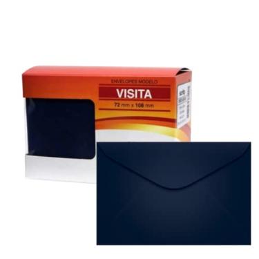 Imagem de Envelope Visita Colorido Porto Seguro 80g, Scrity, Azul Marinho, 72 x 108, Pacote de 100