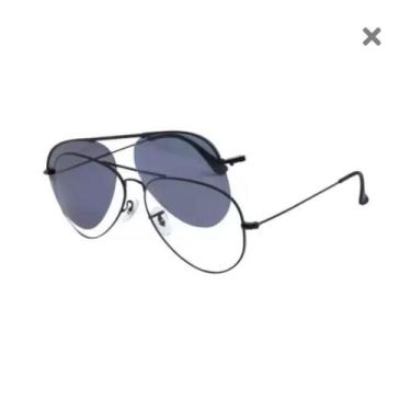 Imagem de Armação Óculos Grau Feminino Aviador 2 em 1 Clipon Palas Black - Palas