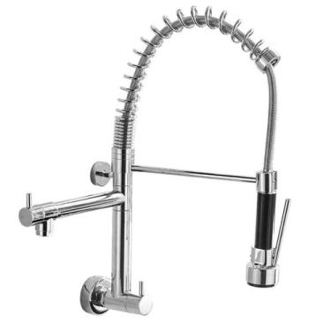 Imagem de Torneira Cozinha Gourmet Parede Bica Móvel Ducha Agua Fria - MQC