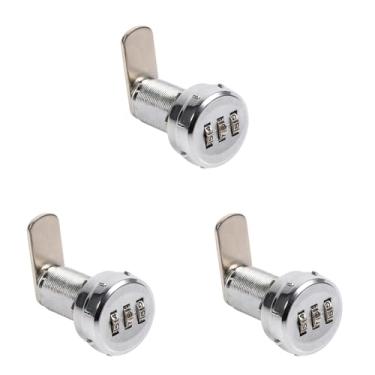 Imagem de Armário Prático de Combinação de 3 Dígitos, 3 Peças de Aço Inoxidável Com Trava de Senha para Caixas de Ferramentas, Caixas de Correio e Armários de Aço