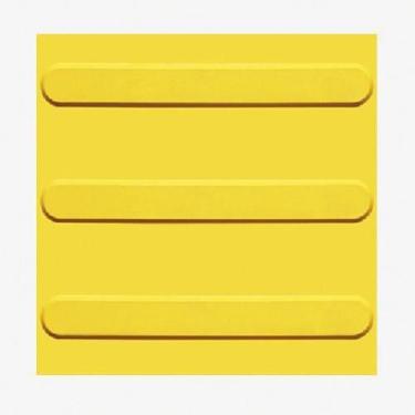 Imagem de Piso Tátil Boracha Pvc Direcional Amarelo 16 Peças 1M² - LaggeAcessibi