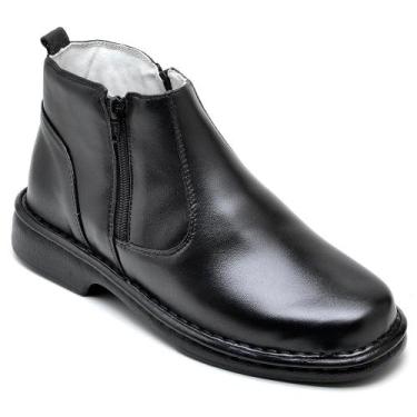 Imagem de Bota Masculina Couro Casual Leve Zíper Conforto Dia a Dia - Ranster, 4