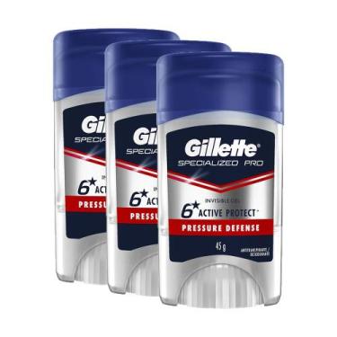 Imagem de Kit Desodorante Gillette Clinical Gel Pressure Defense 45g com 3 Unida