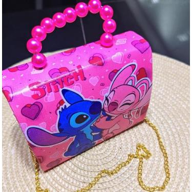 Imagem de Bolsa Bolsinha Infantil Mini Bag Alça Transversal Corrente Pérola Meni