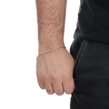 Imagem de Pulseira Grumet Ouro 18k 750 Grossa Fecho Mosquetão - Thile Jóias