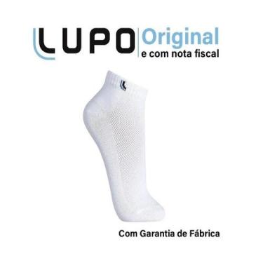 Imagem de Kit 6 pares meias lupo au sport algodão cano curto 63225, Branco, G