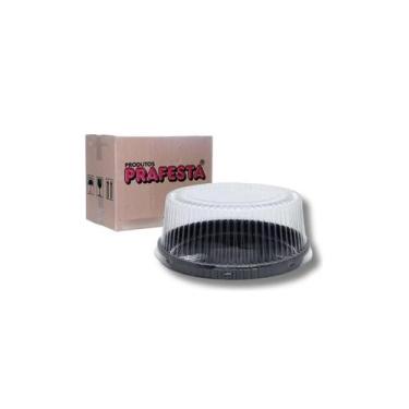 Imagem de Embalagem para bolo p50 m c/ 10 un torta tampa média cristal - PRAFEST