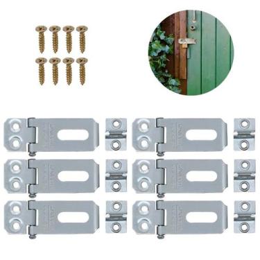 Imagem de Dobradiça Fecho Portão Cadeado Gaveta Armário 1,5 06 Un - Silvana