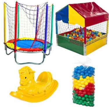 Imagem de Cama Elástica Pula Pula 1,40m pequena nacional Piscina de Bolinhas 1,0