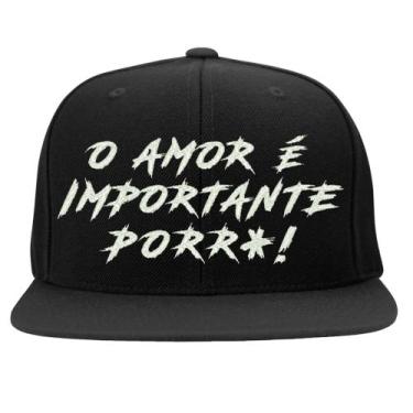 Imagem de Boné Bordado - O Amor E Importante Frases Hip Hop Trap Thug - HIPERCAP