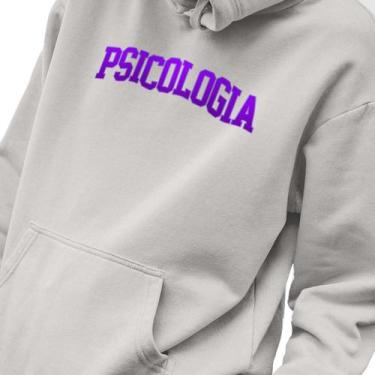 Imagem de Blusa Moletom Masculino Estampado College Psicologia em Algodão Fio 30