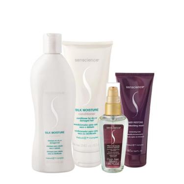 Imagem de Kit Senscience True Hue Moisture Silk Inner Home Care Oil (4 produtos)