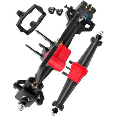Imagem de RCarmubWow RC Portal Axle w/Steering Servo Mount Upgrades Part for 1/18 Trx4m,Plastic Front Rear Portal Axle Housing,2PCS,Steering Servo Mount Hops Up for 1/18 TRX4M RC Crawler,Style D