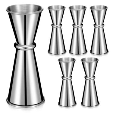 Imagem de Jigger japonês de 6 peças para barman, coquetel duplo, 60 ml, copo medidor de copo de aço inoxidável para casa, bar, bebida, cozinha, utensílios de barman