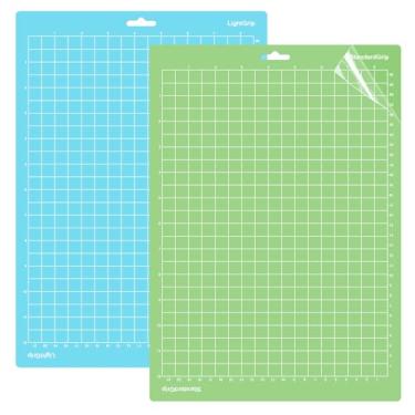 Imagem de WISYOK Tapetes de corte de 30 x 21 cm para Cricut Joy Xtra, pacote com 2 tapetes de corte adesivos reutilizáveis (padrão, leve) para artesanato, acolchoamento, costura