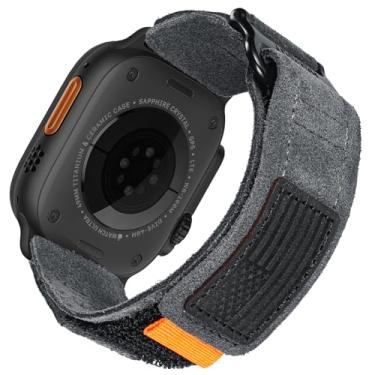 Imagem de Compatível com Apple Watch, pulseira de relógio para iWatch (série 10) de 42 mm, pulseira esportiva de nylon militar super resistente com design de laço