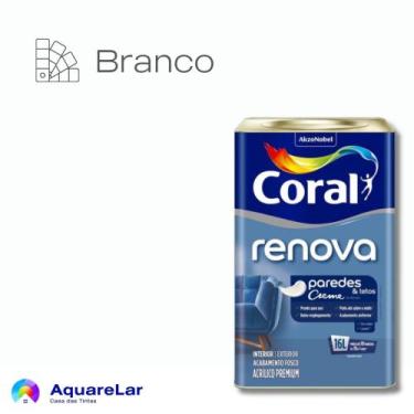 Imagem de Renova Paredes e Tetos Coral Fosco 16L, BRANCO