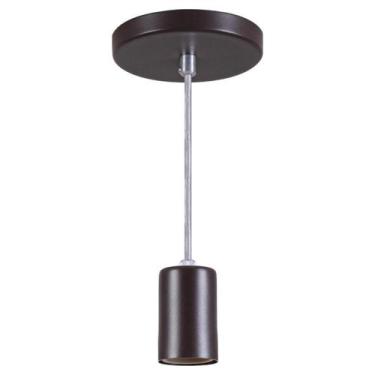 Imagem de Kit 7 Luminária Pendente Soquete Copinho Lustre Retrô Em Alumínio 110/