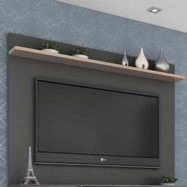 Imagem de Painel Benevello 40" em Mdp com Prateleira Grafite com Siena