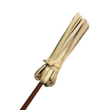 Imagem de Mini Vassoura de Palha Cabo Plástico - 23cm - KLF Festas