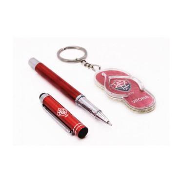 Imagem de Jg Caneta Metal Touch Screen Chaveiro Chinelo - Vitória - Taimes