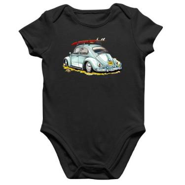 Imagem de Body Bebê Algodão Fusca Vintage - Foca na Moda, Preto, M