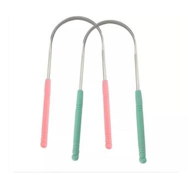 Imagem de Limpador Raspador De Língua Em Aço Inox Para Higiene Bucal - Ayurveda