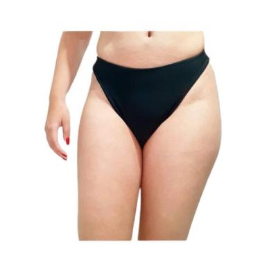Imagem de Calcinha Hotpants Calcinha de biquíni cintura alta avulsa lisa - DE UM