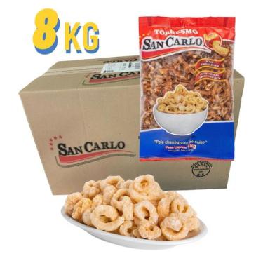 Imagem de San Carlo Caixa com 8 Un de Torresmo pré-frito 1kg - Eventos, Caldos, 