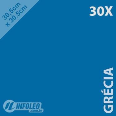 Imagem de 30 Folhas Color Plus 30,5x30,5cm 180g Grécia (azul Royal)