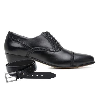 Imagem de Sapato para dança de salão Masculino em Couro 56220 + Cinto - Madok, 4