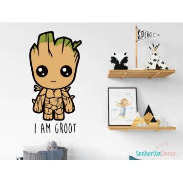 Imagem de adesivo de parede groot guardiões da galáxia - Adesivos Kigrude