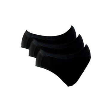 Imagem de Kit com 3 Calcinhas Alta Lithos Demillus 26014/56014, Preto, M