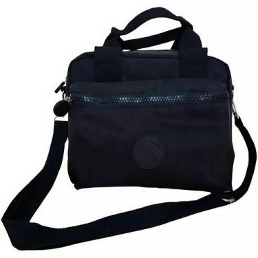 Imagem de Lancheira Térmica Tiracolo Crinkle Trendy Preta 12470 - Xeryus