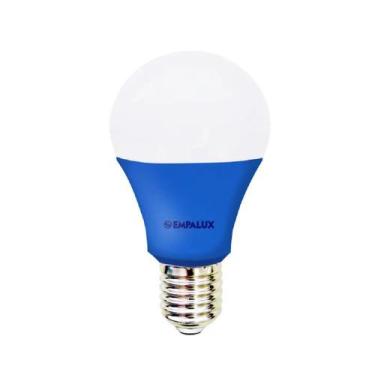 Imagem de Lâmpada Bulbo Led 10W Bivolt Colorida E27 - Empalux,  Azul - Al10313