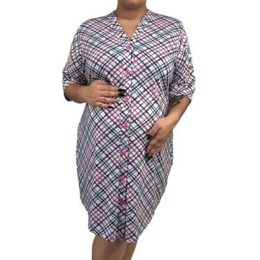 Imagem de Camisetão Plus Size Linda Gestante 50 ao 60 Maternidade com Botões Man