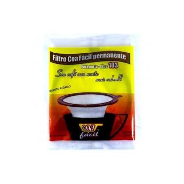 Imagem de Coador Filtro Permanente de Poliéster Para Café Coa Fácil 103