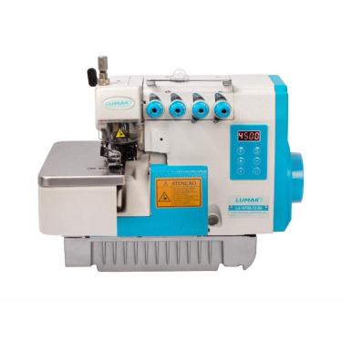 Imagem de Máquina Costura Overlock Ponto Cadeia Direct Drive LU747DS-TZ-SU Azul 110V - Lumak