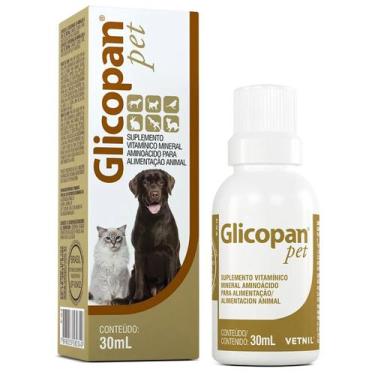 Imagem de Glicopan PET 30 ml Vetnil Suplemento Alimentar Caes e Gatos